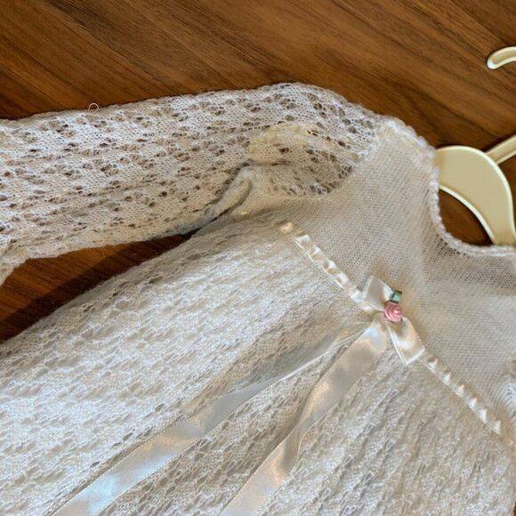 Baby's Christening/layette/wedding gown, hand made, full lining, cap, EUC. - Picture 2 of 15